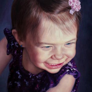 Custom Toddler Portrait Oil Painting