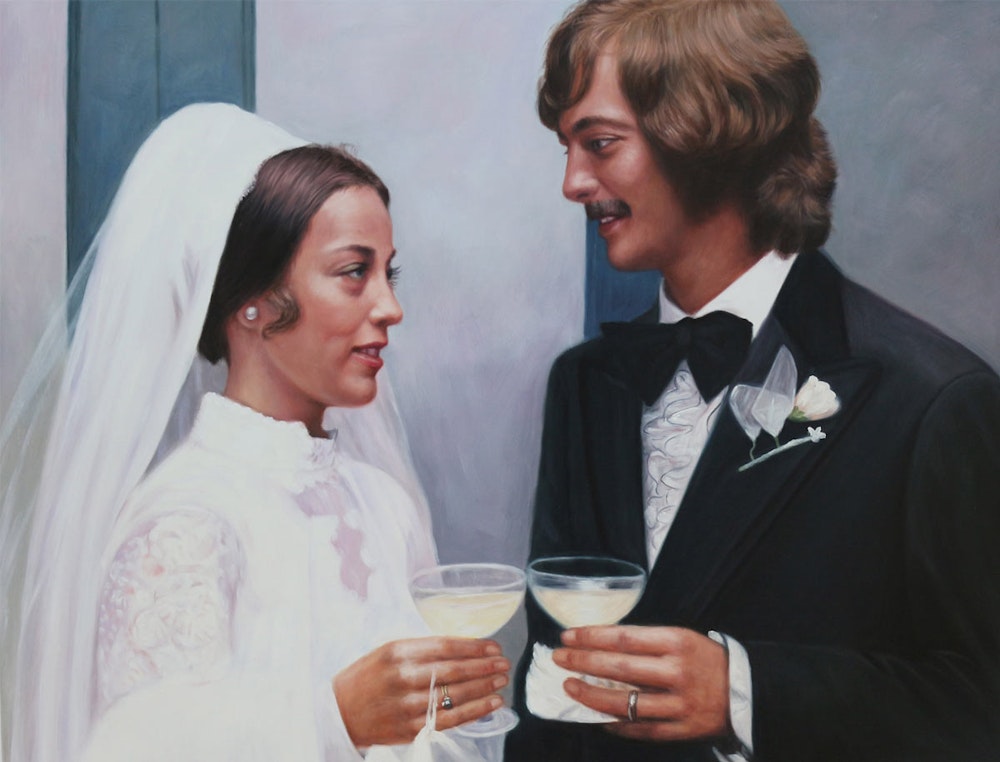 Custom Couple Wedding Portrait Oil Painting Artist-Rendered Painting